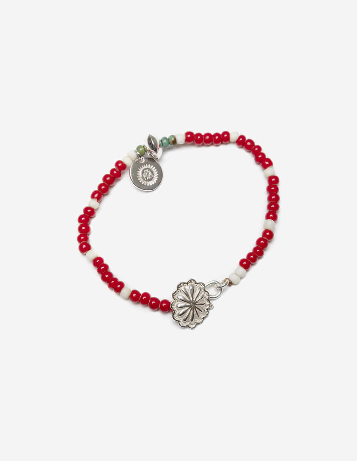 Pherrow&#039;s X Peace, Silver Bracelet1 (Red)