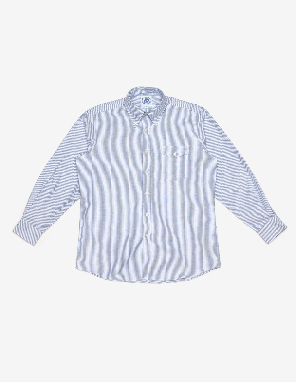 Oxford Dress Shirt  With Flap Pocket (Blue/White)