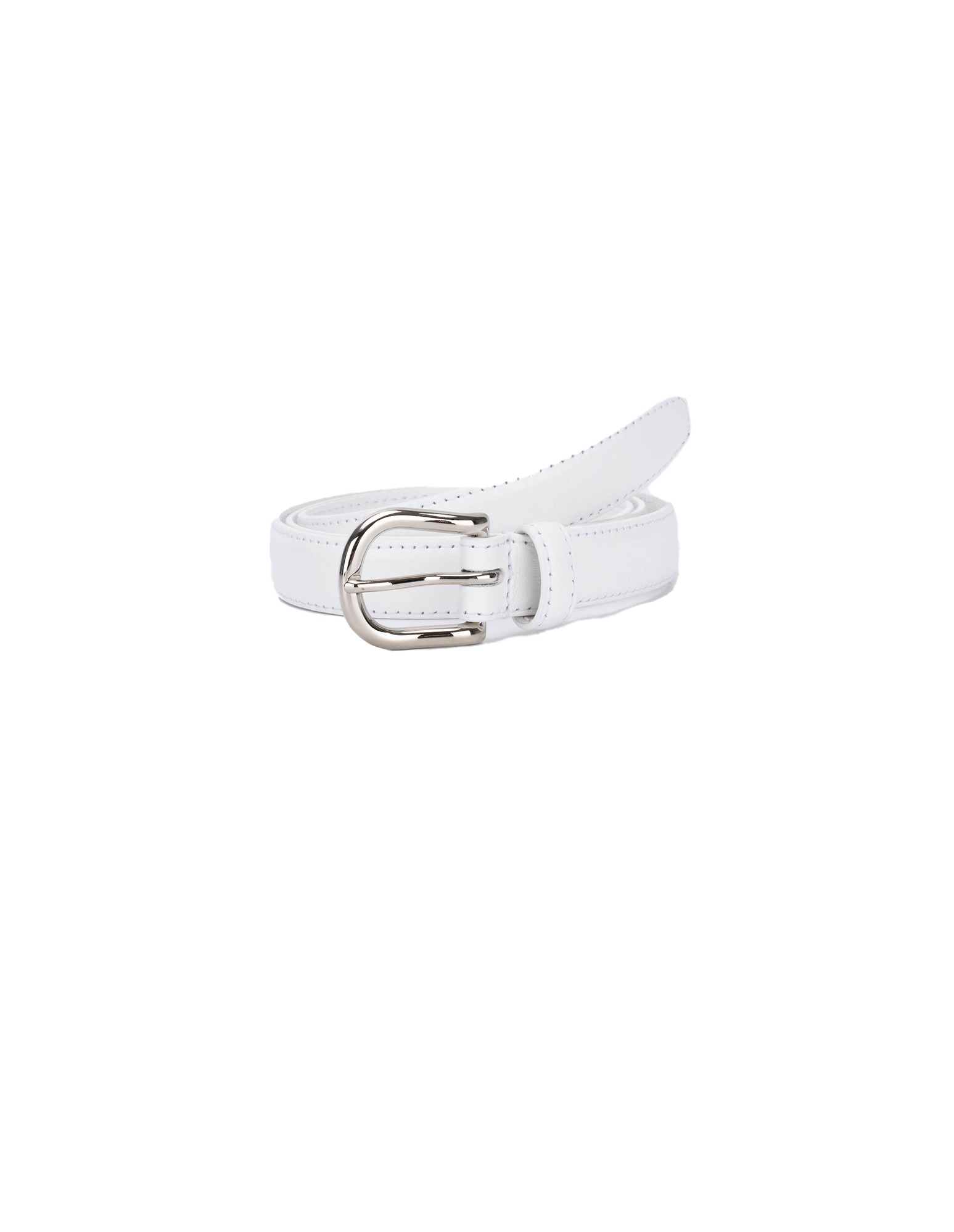 Mat Calf Silver Belt 20mm (White)
