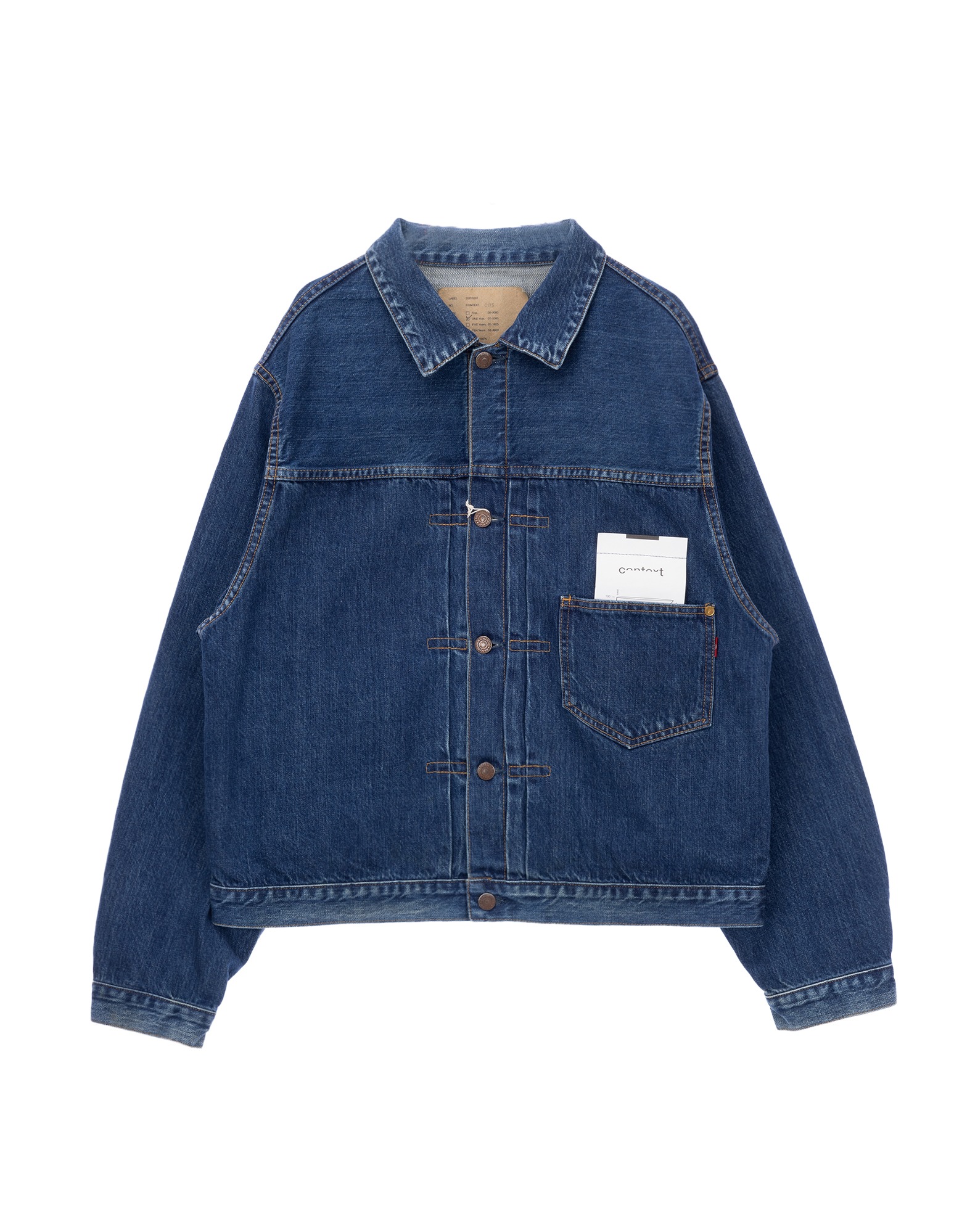 CONTEXT-005-1Y FRONT TUCK DENIM JACKET 1 YEAR (Used Wash)