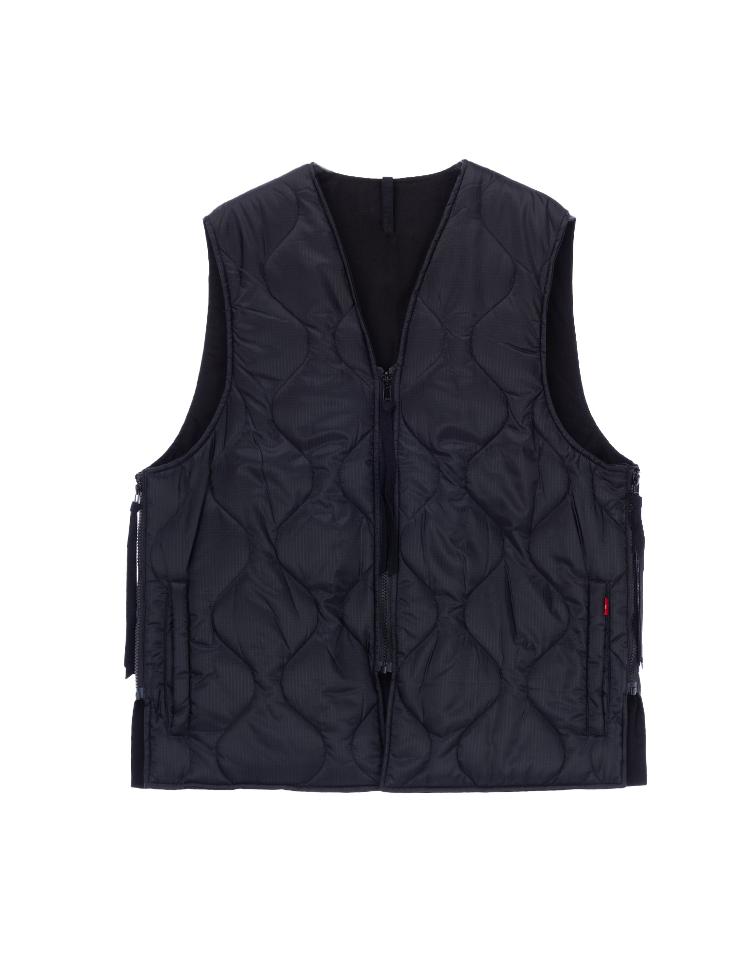 AN258 REVERSIBLE QUILTED VEST (Black)