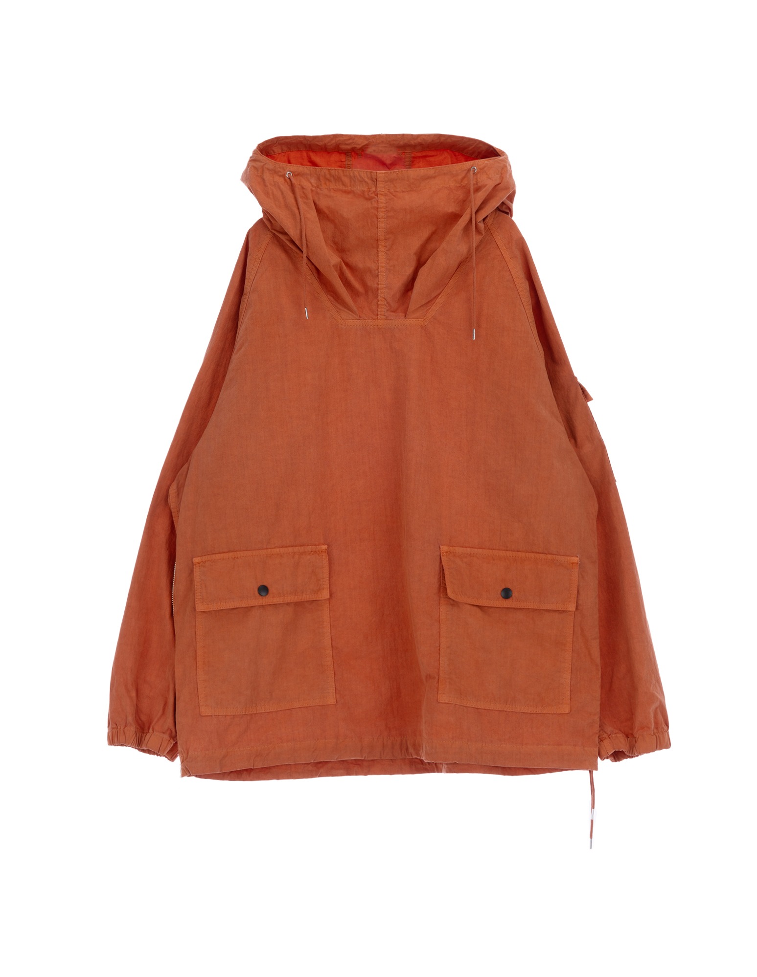 AN252 OVER DYED ANORAK PULLOVER JACKET (Orange)