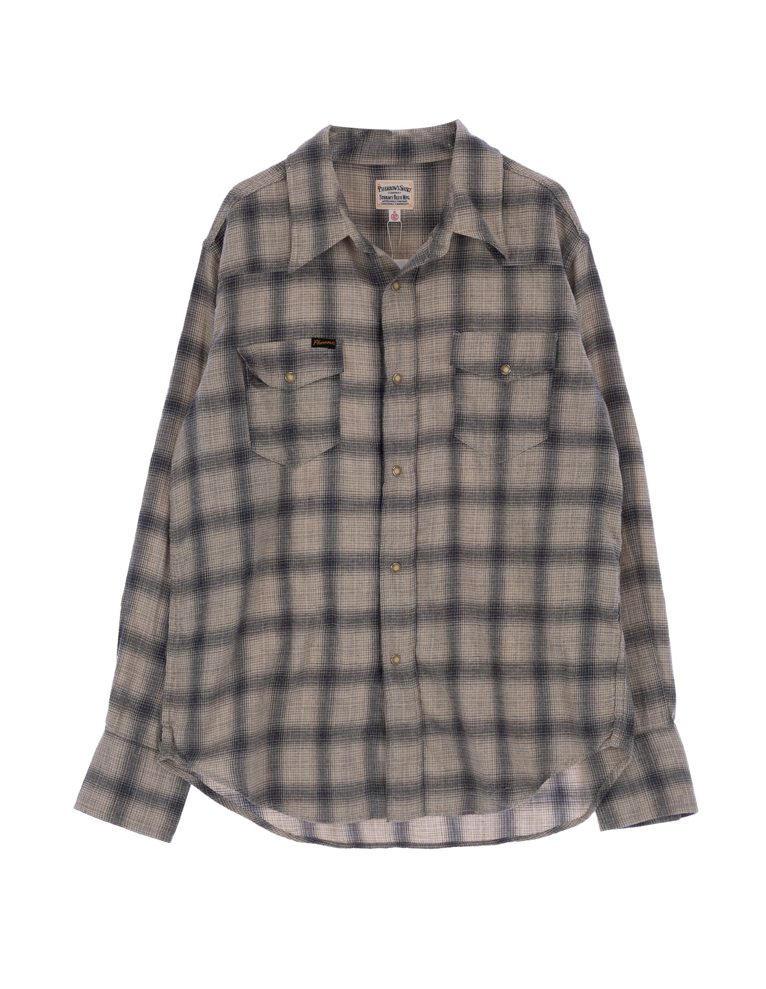 23W-823CS-C Ombre Check Western Shirts (Natural)