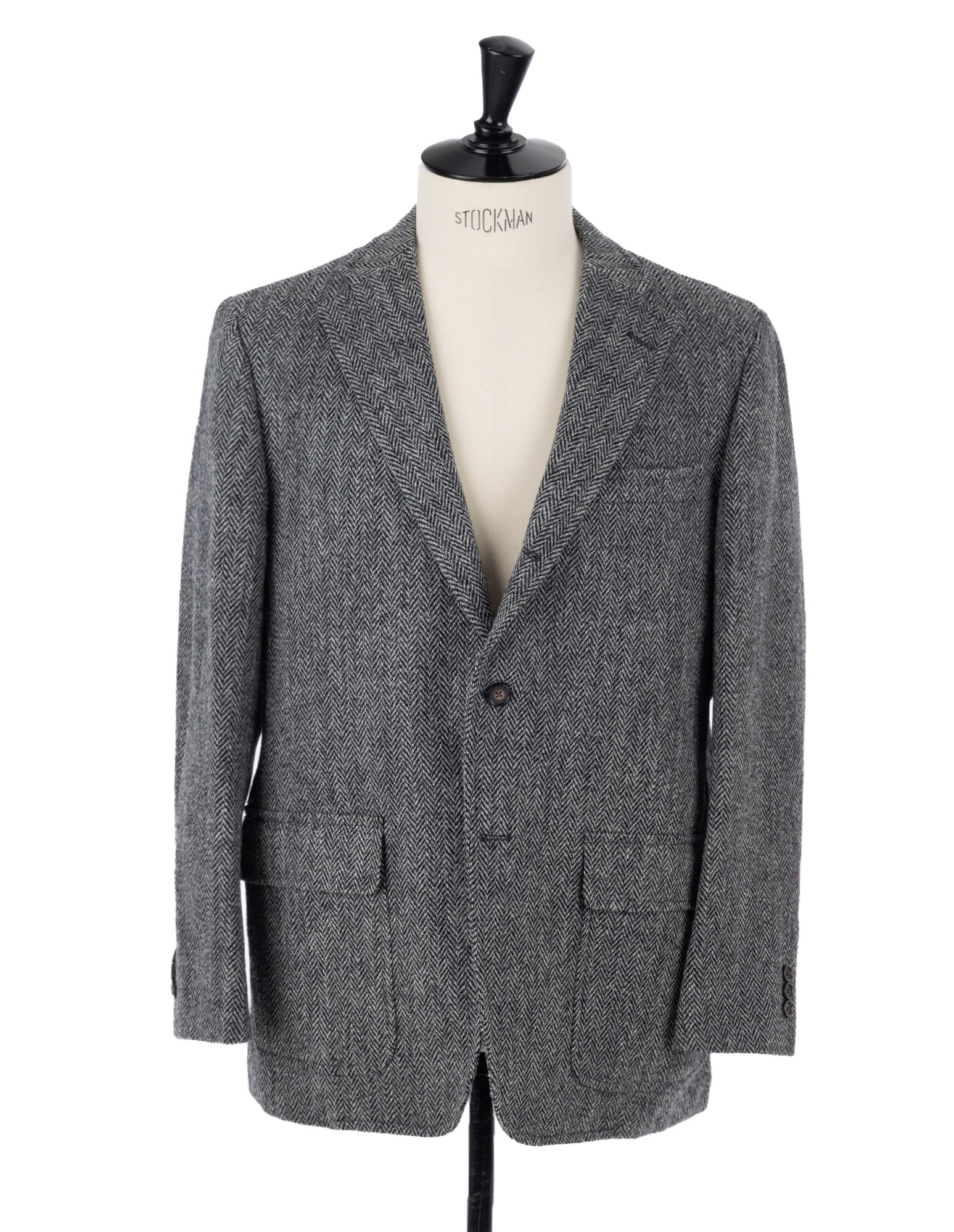 Harris Tweed Herringbone Sport Coat (Grey)