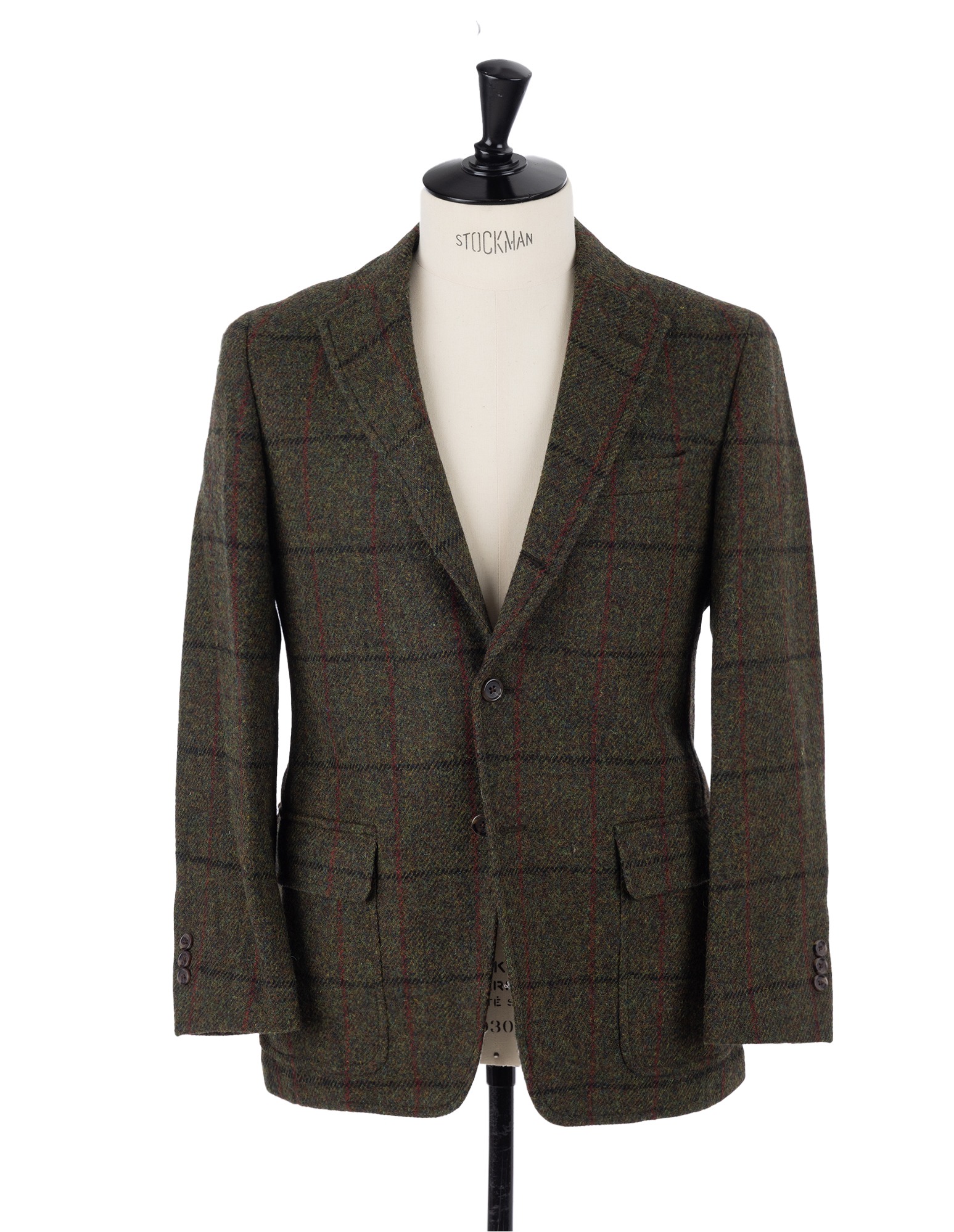 Harris Tweed Windowpane Sport Coat (Olive)