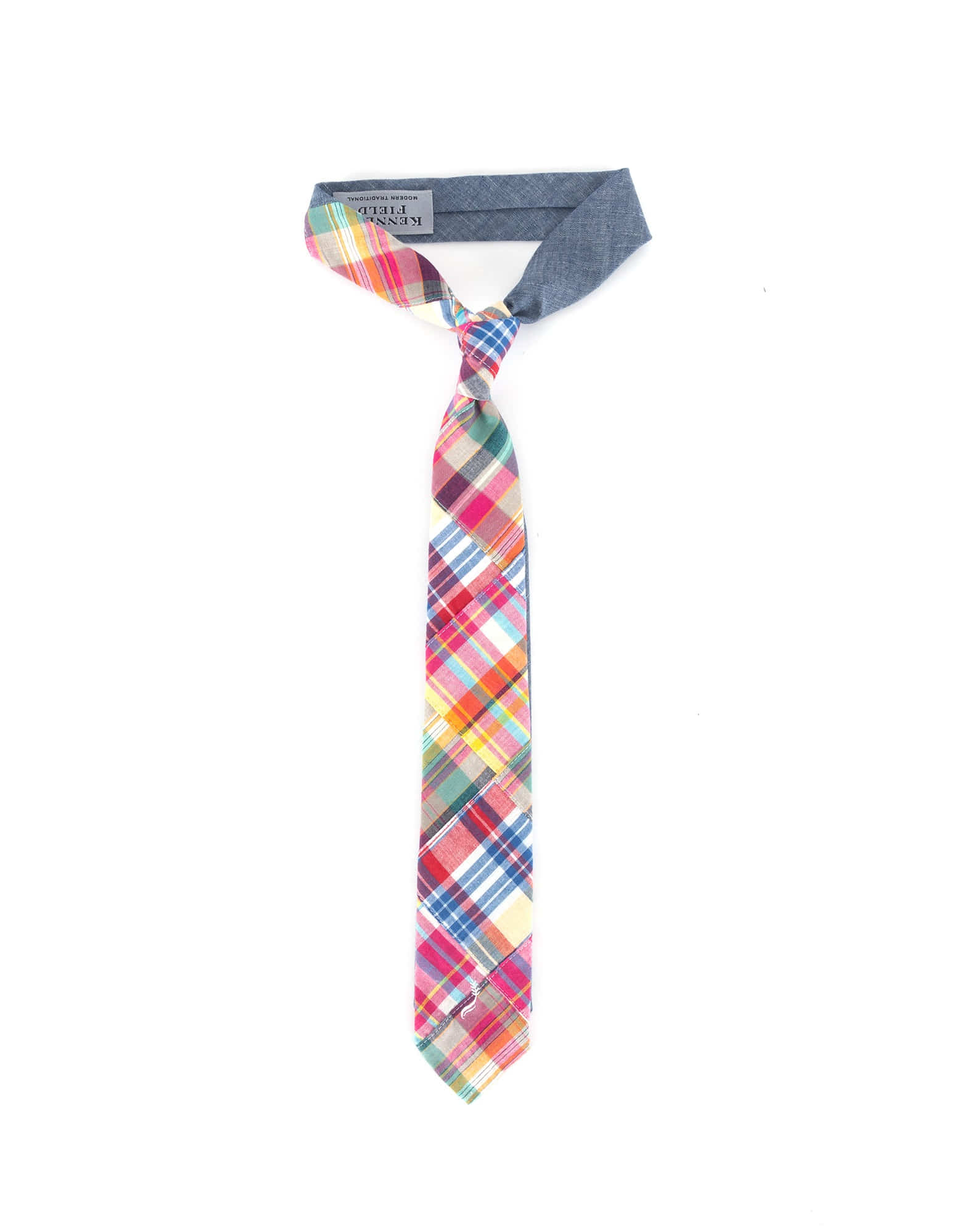 2 Face Tie Patch Madras (Pink)